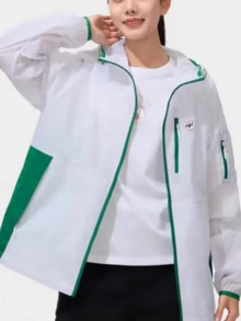 CAMEL CROWN Men & Women Cooling Skin Sun Protection Jacket, UV Blocking Lightweight Sun Shirt - Jade White/Cang Cui Green - View 2