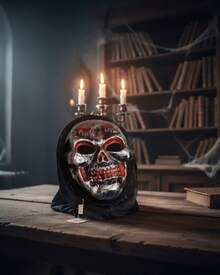 Party Masks - Gümüş Kafatası - Görünüm 1