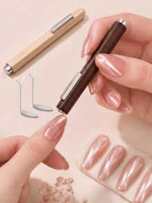 Cat Eye Nail Art Set With Magnetic Tools, 3D Cat Eye Magnetic Nail Set With Heart Shape, Reusable Salon Quality, Suitable For Home DIY Manicure, Includes 3 Types Of Magnets And Tools, Perfect For Daily Wear, Party, Date, Girls Gathering, Suitable For Nail Art Beginners And Beauty Enthusiasts, Great Valentine's Day Gift For Women And Teenagers - Multicolor - View 2
