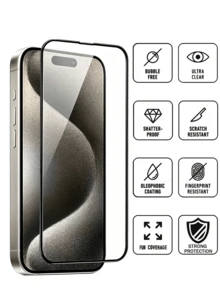 4pcs 17 Pro Max 16 Pro Max 15 Pro Max 16Plus 15Plus 14 13 12 11 Pro Max 13Mini 12Mini Xs Max XR 8 7 6 8Plus 7Plus 6Plus Se3 Se2 Screen Protector, Tempered Glass HD High Definition 9H Hardness Shatterproof, Anti-Fingerprint Anti-Scratch, Vacuum Adhesion Bubble-Free Easy Installation, Full Coverage - Clear - View 5
