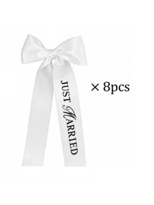 1/4/8pcs Wedding Decoration Ribbons, Champagne Bottle Decor Satin Ribbons - Multicolor - View 13