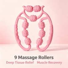 9-Wheel Leg Massager Roller - Calf Massager, Deep Tissue Muscle Soreness Relief - Manual Leg Muscle Massage Tool For Sports Recovery, Relaxation And Myofascial Release (9 Rollers) - Multicolor - View 13
