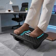 Ergonomic Under-Desk 180° Rocking Footrest, Anti-Fidget Roller Massage Foot Pad With Acupressure Massage Bumps And Comfortable Cushion, Relieves Stress And Corrects Sitting Posture, Suitable For Office, Home, Gaming, Travel And Wheelchair Use, Portable Office Accessory, Non-Slip Base, Random Color, Office Rest Support Tool - Random Styles - View 10