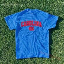 Summer New Printed Short Sleeve Tops, Vintage Gators Shirt, Carolina Team Shirt, Sports Teams Collection, Team Pattern Series Tops, Gift For Fans-L91 - 藍色2 - 查看 11