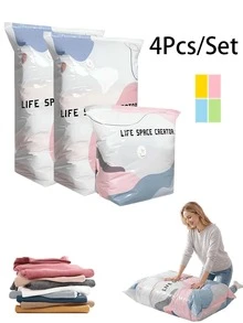 2026 Pump-Free 3D Vacuum Storage Bag, 80% Compression Rate, Extra Large Capacity, 3D Roll-Up Vacuum Bag, No Pumping Required Sealing Bag, Upgraded Large Capacity Storage Compression Bag, Suitable For Bedding, Clothing, Blankets, Giant Bedding, Travel Storage Bag - Multicolor - View 15