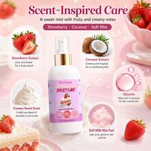 Perfume Feminino Spray Bolo de Morango 100ml, Aroma Doce Frutado Cremoso de Bolo, Fragrância Duradoura, Névoa para Cabelo/Corpo, Sem Álcool, Tamanho de Viagem 3.38FL.0Z, Adequado para Uso Diário/Férias/Festa, Presente Ideal para Namorada e Mãe/Presente de Aniversário/Presente do Dia das Mães - Champanhe de morango - Visão 8