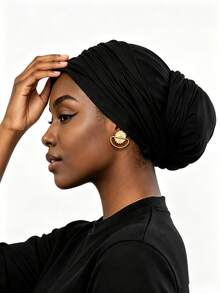 YPGVUO Solid Criss‑Cross Knotted Turban Cap, Breathable Elastic Head Wrap For Hijab Inner & Casual Styling, Nice Holiday Present For Ladies - Multicolor - View 6