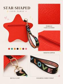 XD Handheld Star-Shaped Bag, Women's Niche Candy Color Coin Purse, Suitable For Back To School, Can Hold Earphones, Coins, Lipstick, Keys - Multicolor - View 5