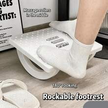 Ergonomic Under-Desk 180° Rocking Footrest, Anti-Fidget Roller Massage Foot Pad With Acupressure Massage Bumps And Comfortable Cushion, Relieves Stress And Corrects Sitting Posture, Suitable For Office, Home, Gaming, Travel And Wheelchair Use, Portable Office Accessory, Non-Slip Base, Random Color, Office Rest Support Tool - Random Styles - View 9