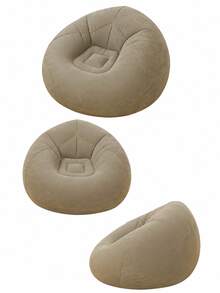 1pc Portable Folding Slouchy Sofa With Soft Cushion Seat And Backrest - Lightweight Outdoor Flocked Bean Bag Inflatable Sofa, Suitable For Camping, Garden, Picnic And Outdoor Activities - Durable Oxford Fabric, Aluminum Alloy Frame, Easy To Carry, Perfect Gift For Halloween And Christmas, Foldable Beach Chair, Camping Seat, Garden Leisure, Sturdy Structure - Multicolor - View 10