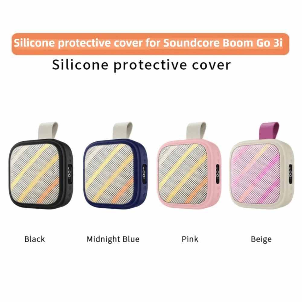 Anti-Scratch Bluetooth Speaker Case Shockproof Anti-Fall Carrying Sleeve Anti-Slip Silicone For Anker Soundcore Boom Go 3i - one-size - View 1