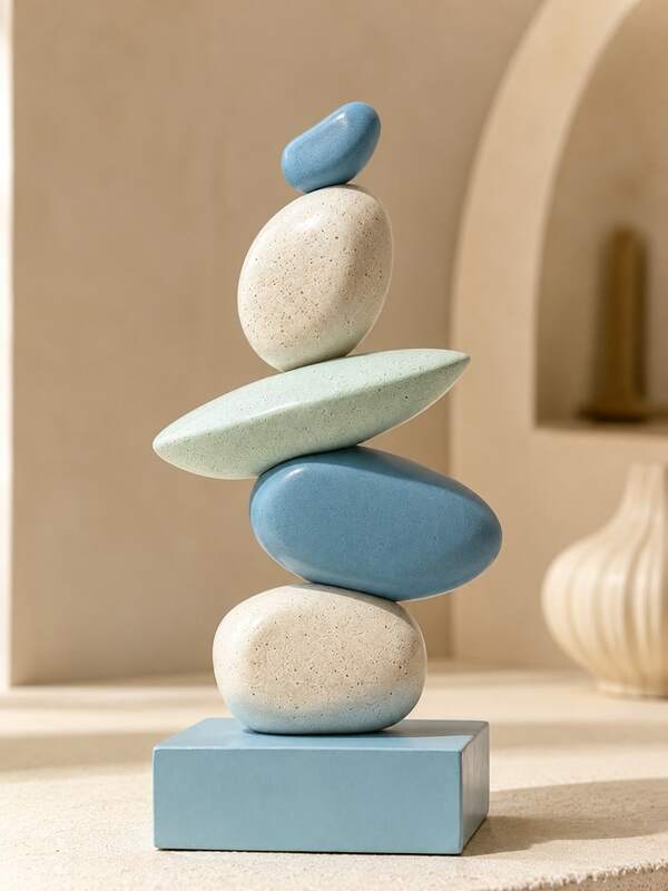 1pc Ocean Version Lucky Stone Ornament, Bring You Good Luck, Room Decor, Home Decor, Gift For Friends And Family (No Electricity Included), Autumn Home Decor, Halloween Decoration.