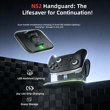 Multi-Function NS2Pro Controller Dual Charging Dock, USB Interface Connection, Dual Slot Synchronous Fast Charging, 9-Level Adjustable RGB Ambient Light, Red/Green Charging Indicator Light, Anti-Slip Desktop Storage Charging Stand - 查看 3