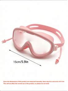 1 Pair Anti-Fog Hd Large Wide Frame Swimming Goggles With Silicone Earplugs, Waterproof Uv Protection Leakproof Swim Glasses, Soft Silicone Seal Adjustable Strap, Unisex Adult Men Women For Pool Open Water Diving - Multicolor - View 7
