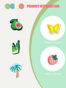 35pcs/Set Soft Spring Floral Shoe Charms, Suitable For DIY Perforated Shoes, Ideal Gift For Friends. - Pink - View 4