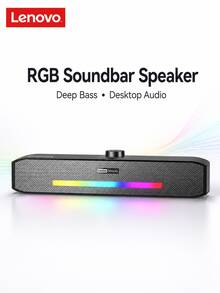 Lenovo B02 RGB Desktop Bluetooth Speaker, With Surround Sound, USB Powered Speaker, Wired & Wireless Connection Suitable For Computer, Laptop, Gaming Setup - View 2