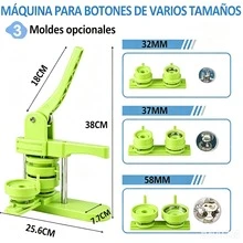 3 Kit De Maquina Para Hacer Botones Pines 32/37/58mm - A - Ver 2