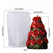聖誕樹香氛蠟燭矽膠模具 DIY 聖誕系列樹脂香氛石膏擴香石家居裝飾飾品模具 - 聖誕樹 - 查看 3