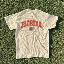 Summer New Short Sleeve Pattern Top ,Vintage Florida State Gators Shirt White New White All Sizes, Shirt Hot New Comfortable Retro Cotton T-Shirt-L91 - 杏色 - 查看 8