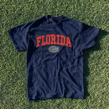 Summer New Short Sleeve Pattern Top ,Vintage Florida State Gators Shirt White New White All Sizes, Shirt Hot New Comfortable Retro Cotton T-Shirt-L91 - 藏蓝色 - 查看 12
