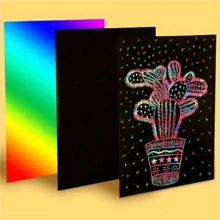 Magic Scratch Art Paper, Rainbow Art Craft Paper Set, Perfect Gift For Birthday, Holiday, Halloween And Christmas, Creative Paper Board - Set - View 11