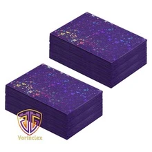 Vorinclex 60入/120入 粉色/黑色全息星星卡套 鐳射閃箔設計 66x91mm 無酸PP保護套 碎寶石圖案磨砂卡套 適用收藏卡/PTCG/PKM交易卡萬聖節禮物 - 彩色 - 查看 26