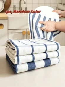 Juego de 3 toallas de cocina rectangulares azules con patrones de cuadros y rayas, servilletas de tela, mantel, accesorios de fondo de tela plana estética para fotografía y sesiones de estudio - raya - Ver 9