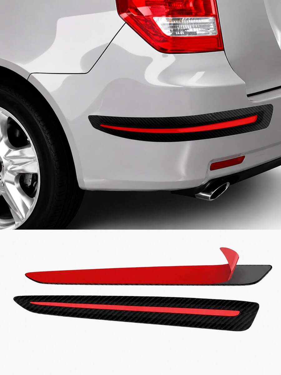 Car Bumper Anti-Collision Strips, Car Body Protective Strips, Automotive Exterior Accessories, Scratch-Resistant Paint Protection Strips, Suitable For All Vehicle Models, Auto Parts. - Multicolor - View 1