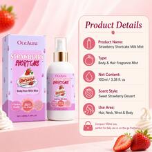 Perfume Feminino Spray Bolo de Morango 100ml, Aroma Doce Frutado Cremoso de Bolo, Fragrância Duradoura, Névoa para Cabelo/Corpo, Sem Álcool, Tamanho de Viagem 3.38FL.0Z, Adequado para Uso Diário/Férias/Festa, Presente Ideal para Namorada e Mãe/Presente de Aniversário/Presente do Dia das Mães - Champanhe de morango - Visão 10