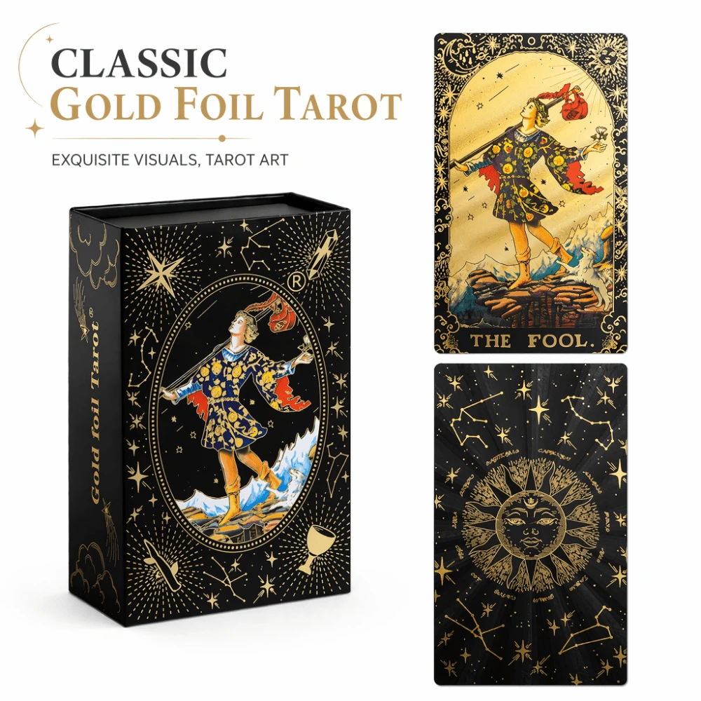 1pc High Quality Beginner Tarot Card Learning Booklet With Meaning Keywords, Zodiac Tarot Card Table Toy Anime 7X12cm/4.7*2.7in, Party Game, Halloween Gift, Christmas Gift - Black - View 1