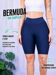 Women Sports Shorts - Navy Blue - View 1