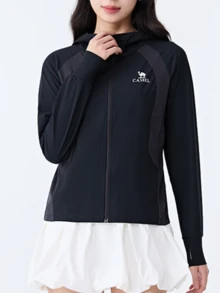 CAMEL CROWN Cardigan Rajut Pelindung Matahari Wanita: Nyaman, Modis, Bernapas, Cocok untuk Musim Semi, Musim Panas, dan Musim Gugur - Hantu Hitam - View 3