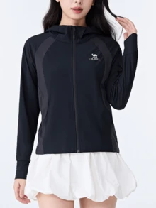 CAMEL CROWN Cardigan Rajut Pelindung Matahari Wanita: Nyaman, Modis, Bernapas, Cocok untuk Musim Semi, Musim Panas, dan Musim Gugur - Hantu Hitam - View 1