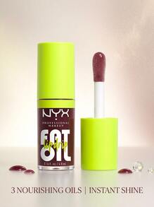 NYX Fat Oil Lip Drip 12 Sprinkle Sprinkle 0.16oz/4.8ml 唇油，高光澤，適合女性，莓果色，滋養油成分，適合日常配戴 - Sprinkle Sprinkle (FOLD12) - 查看 1