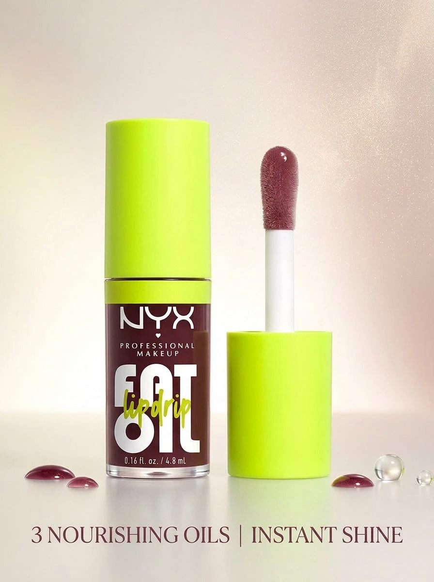 NYX Fat Oil Lip Drip 12 Sprinkle Sprinkle 0.16oz/4.8ml 唇油,高光澤,適合女性,莓果色,滋養油成分,適合日常配戴 - Sprinkle Sprinkle (FOLD12) - 查看 1