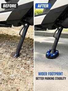 Motorcycle Kickstand Pad, Universal Side Stand Support Base, Anti-Slip Anti-Sink Kickstand Extension Base, Wide Bottom Parking Pad, Suitable For Scooters, Lightweight Motorcycles, Electric Bicycles, Electric Motorcycles, Suitable For Soft Ground, Grass, Gravel And High-Temperature Road Surfaces - C - View 6