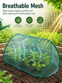 Pop-Up Plant Protection Set (1 Protective Cover + 8 Ground Stakes), For Protecting Vegetables, Fruits And Flowers, Outdoor Garden Protection, Insect Net, Shade Net, Bird Net And Outdoor Garden Mosquito Net - A - View 5