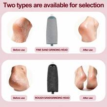 6pcs Electric Foot File Replacement Heads, Dual Grit Callus Removal Refill (Coarse & Fine), Suitable For Dead Skin, Universal Foot Care Tool, Make Feet Smooth - 6pcs - View 7
