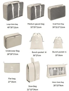 Multi-Sized Travel Organizers Easy Sorting Quick Access Durable Zip Packing Pouches For Family Backpackers Water-Resistant Suitcase Organizer Bags For Weekend Getaway Cruise Luggage Packing Kit Luggage Accessories - Multicolor - View 13