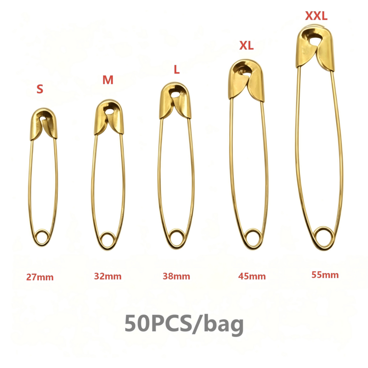 50pcs Stainless Steel Rust-Proof Safety Pins, Durable Headscarf Pins, Sewing & Mending, Crochet & Knitting Fixing Accessories, DIY Jewelry & Clothing Making, Wedding Party Holiday Decoration Multi-Purpose Practical Accessories - Silver - View 19