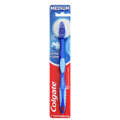 Colgate Extra Clean Bristle Toothbrushes Medium Bristle Surface Stains Oral Care
