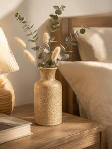 Modern Farmhouse Style Decorative Vase, Beige Textured Flower Stand, Suitable For Dried Flowers, Reed Grass And Artificial Flower Stems, Minimalist Bohemian Decor, Suitable For Coffee Table, Fireplace Mantel, Bookshelf, Dining Table, Entryway, Bedroom And Office - Multiple Styles - View 12