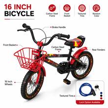 16-Inch Bike With Carbon Steel Frame, Front Storage Basket And Rear Seat - Multicolor - View 6