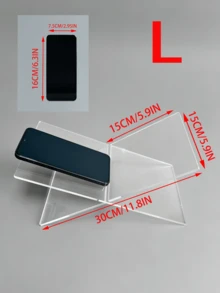 1pc X-Shaped Transparent Acrylic Bookshelf, Reading Book Display Stand, Music Album And Book Display Rack, White And Black Home Display Shelf, Suitable For Library, Cookbook, Music Album And Various Books Reading And Storage - Transparent - View 10