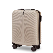 W WINGS Travel Luggage 4-Piece Set With Cabin, Medium, Large Suitcase And Vanity Case | 100% Polycarbonate, 360° Wheels, Lock - Beige - View 16