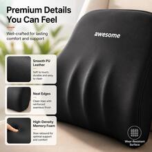 Car Headrest Neck Pillow & Lumbar Support Cushion Set, Ergonomic Thickened Soft Padding To Relieve Neck And Lower Back Discomfort From Long-Term Sitting, Makes Daily Driving More Comfortable, 2 Pieces Set Suitable For Driver And Passenger Seats - one-size - View 6