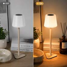 LED Wireless Touch Bathroom Table Lamp, USB-C Interface, Sensitive Touch Switch, 3 Color Light/Stepless Dimming, Portable Night Light, Room Decor, Detachable 3-In-1 Function, Modern Design, Suitable For Living Room/Bedroom/Children's Room/Bathroom/Bar Decor, Ideal Holiday Gift - Desk Lamp - View 6