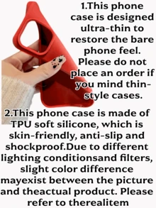 [Fashion Liquid-Like]純紅色 TPU 液態感手機殼 | 極簡設計 防震耐刮 兼容 Apple 17/17 Pro/17 Pro Max, 16/15/14/13/Pro/Pro Max，提供全方位鏡頭保護，適合男士、女士和學生。理想用於夏季校園、辦公室、旅行和戶外場景。 - 紅色 - 查看 5
