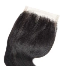 BingShang Body Wave 3 Bundles With Closure Brazilian 12A Unprocessed Virgin Human Hair 4x4 Free Part Closure Body Wavy Human Hair Bundles With Closure Natural Color Free Part HD Lace Transparent - 1B - View 10