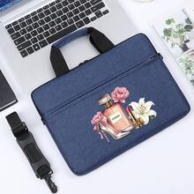 14 Inch Laptop Bag Briefcase With High Heel And Flower Pattern, Adjustable Comfortable Shoulder Strap, Suitable For College, Daily Commute, Office, Durable Handle Multifunctional Shoulder Bag, Unisex Laptop Bag, Meaningful Gift For Back To School Season - Rectangle - View 3